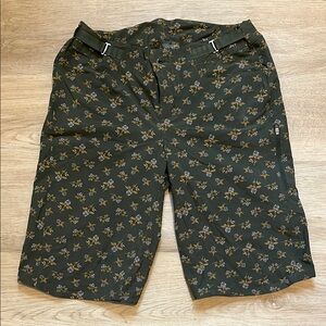 Patagonia Green and Brown Flat Front Shorts for Casual Comfort